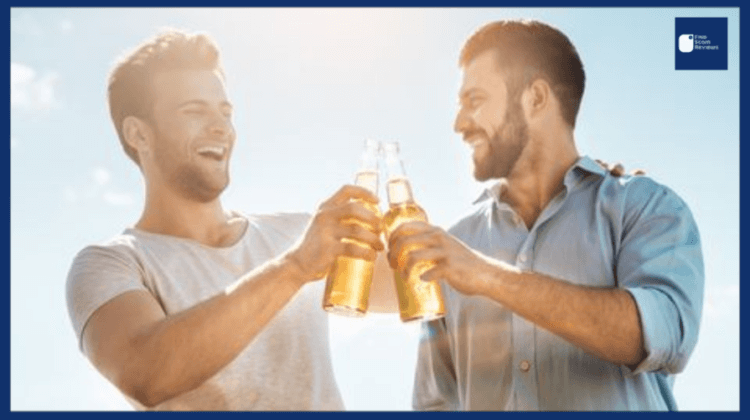 men having a bottle of beer